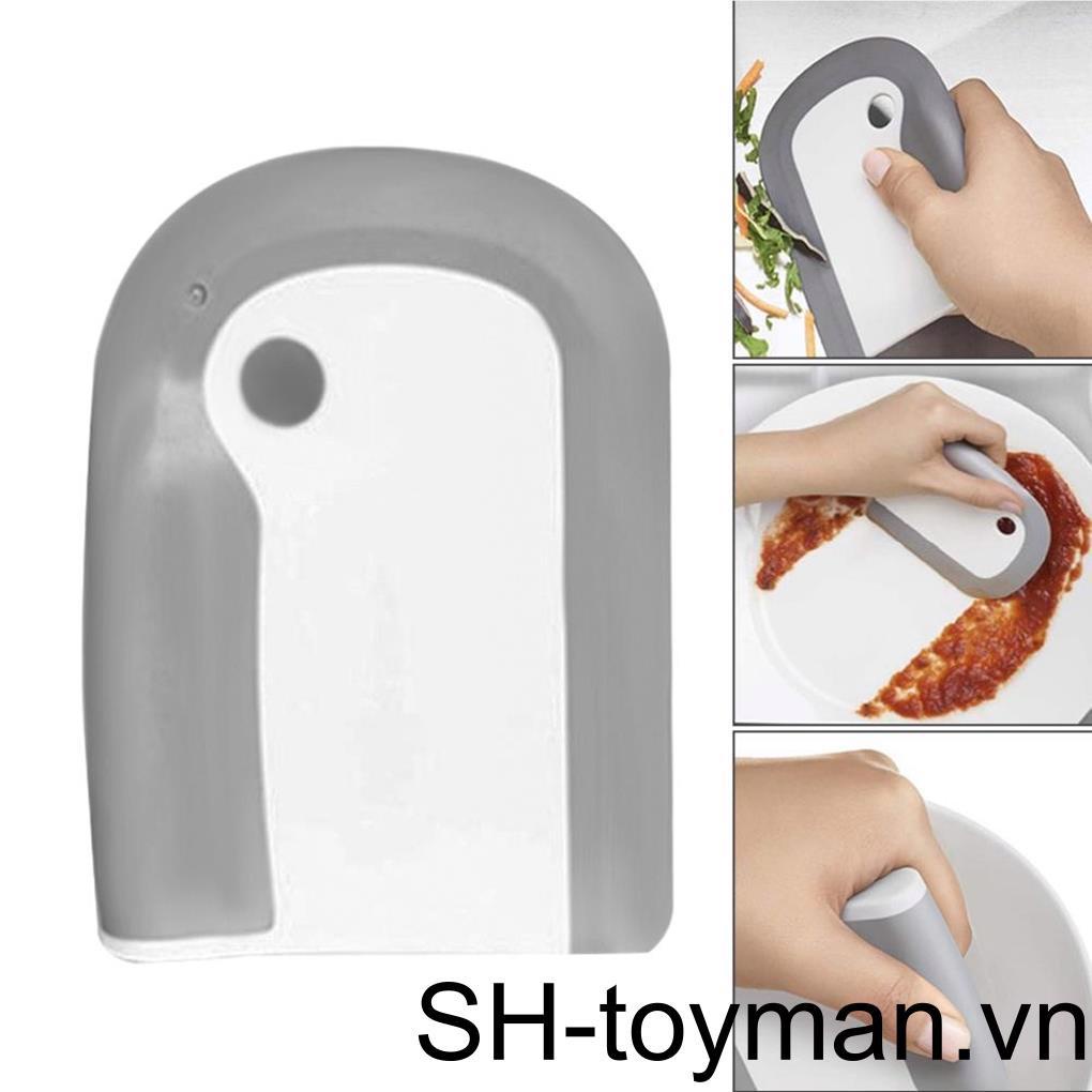 Dụng Cụ Cạo Mỡ Làm Sạch Chén Dĩa Có Tay Cầm Cong Tiện Dụng