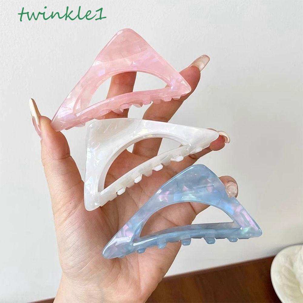 TWINKLE Kẹp Tóc Càng Cua Hình Tam Giác Axit Acetic Sáng Tạo Cho Nữ
