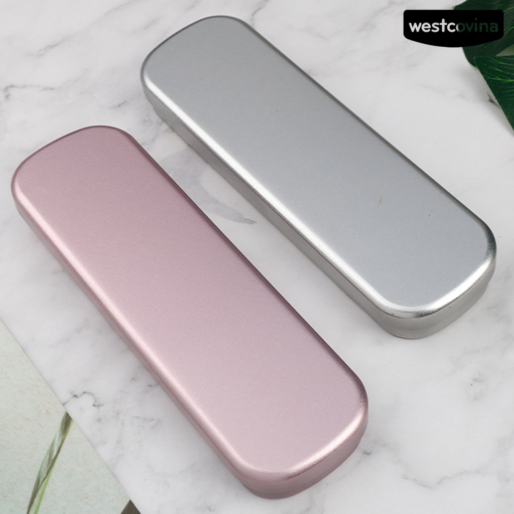 [WSTN]✎Hộp Đựng Cọ Trang Điểm Bằng Kim Loại Gọn Nhẹ