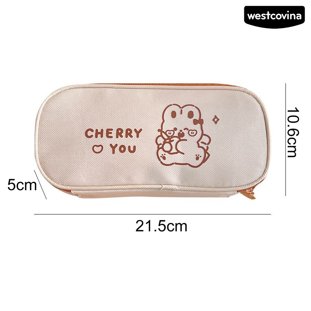 [WSTN]✎Túi Đựng Bút Dạng Lưới In Họa Tiết Gấu Hoạt Hình Dễ Thương