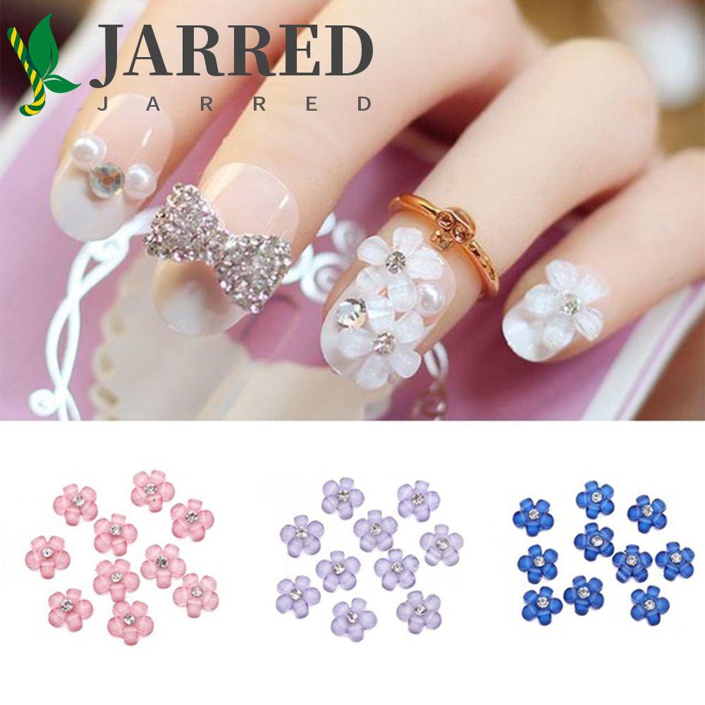 JARRED Túi 10 Hạt Kim Cương Giả Tự Đính Trang Trí Móng Tay / Điện Thoại