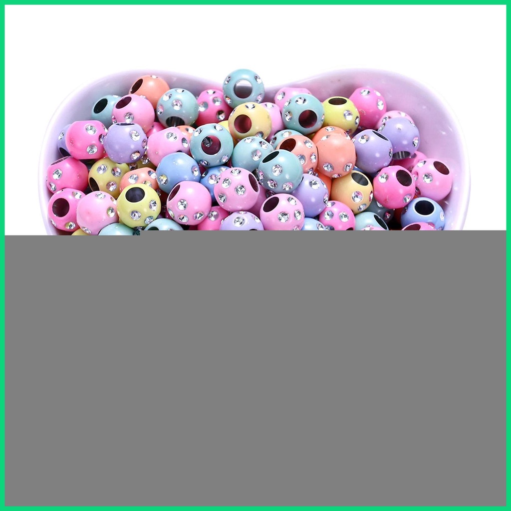 Bộ 50 Hạt Tròn Bằng Acrylic Chống Thấm Nước Trang Trí Vòng Đeo Tay DIY