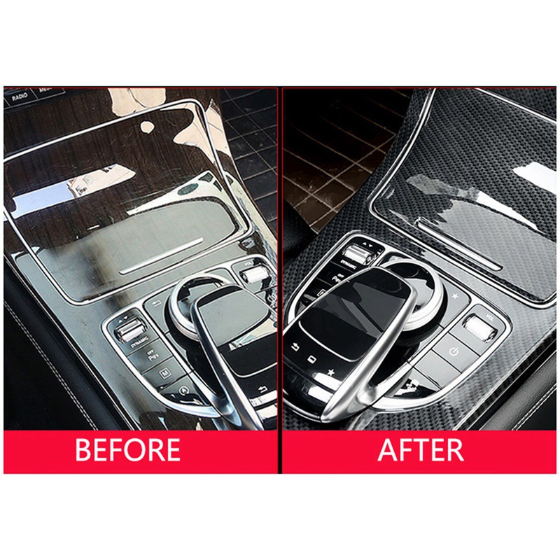 Ốp Bảng Điều Khiển Trung Tâm Bằng ABS In Họa Tiết Sợi Carbon Cho Mercedes Benz C Class W205 2015-18 GLC X253 2016-19