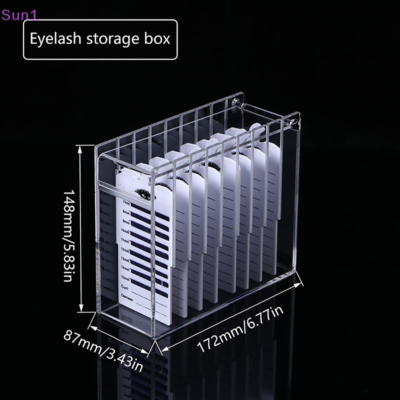 Hộp Đựng Lông Mi Giả 8 Tầng Bằng Acrylic Trong Suốt