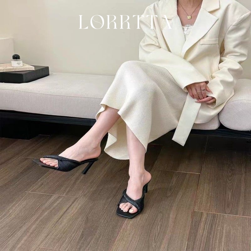 LORRTTA giày  nữ cao gót giày cao gót nữ 2023 Phong cách công chúa Hàn Phong gợi cảm 070502