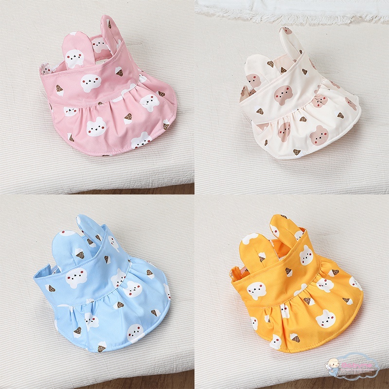 Mũ Cotton Cao Cấp Thiết Kế Tai Nhỏ Ba Chiều Dễ Thương Bảo Vệ Chống Nắng Chất Lượng Cao Cho Bé