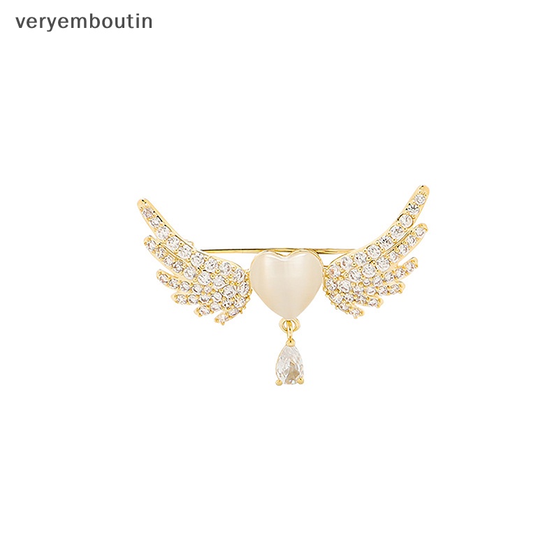 Ghim Cài Áo Hình Đôi Cánh / Trái Tim / Giọt Nước Thời Trang Cao Cấp Cho Nữ