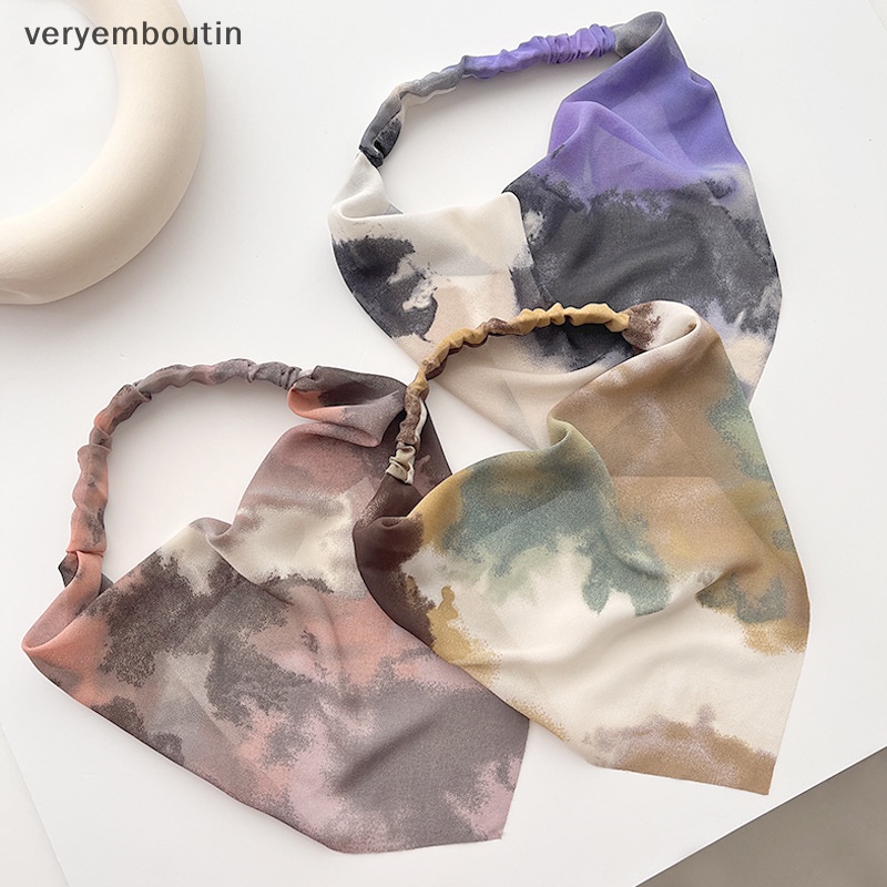 Khăn Bandana Hình Tam Giác Nhuộm Màu Đơn Giản Thời Trang Mùa Hè Cho Nữ