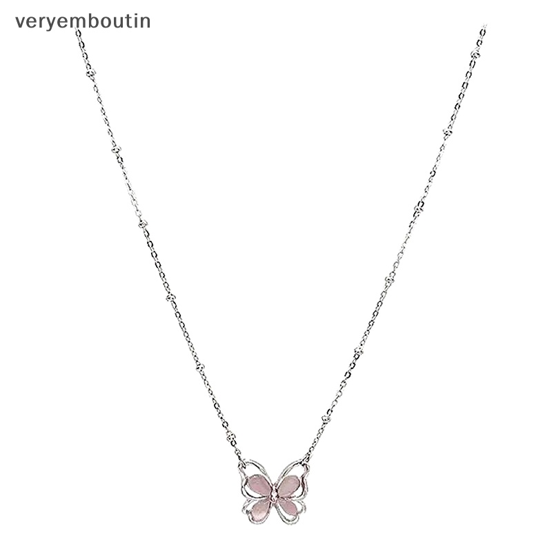 Vòng cổ Mặt Hình Bướm Rỗng Đính Đá Zircon Lấp Lánh Thời Trang Cho Nữ
