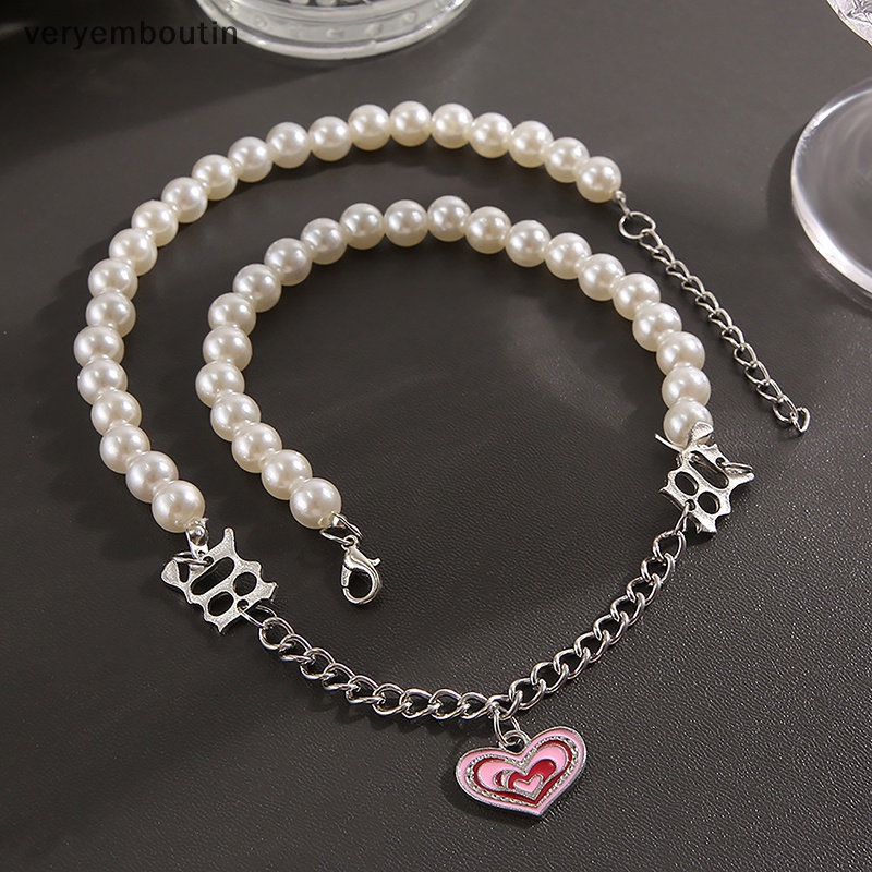 Vòng cổ Mặt Hình Đầu Lâu Đính Ngọc Trai Phong Cách Steampunk Cổ Điển Hip Hop Y2K