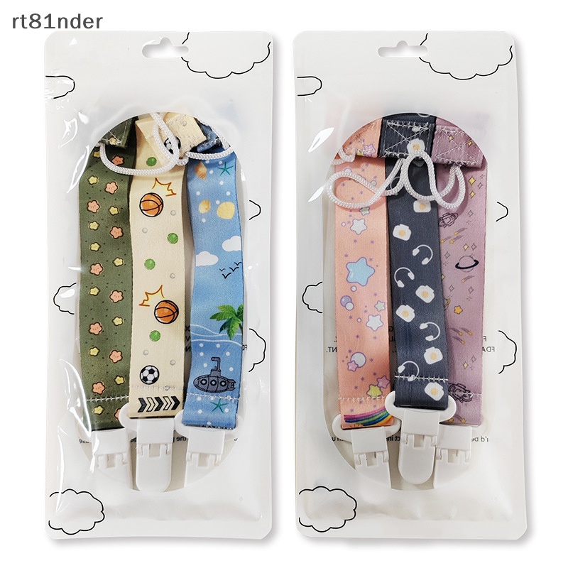 Rt Dây Kẹp Ti Giả Bằng Polyester Họa Tiết Hoạt Hình Có Khóa Cài Chống Rơi Cho Bé Ăn