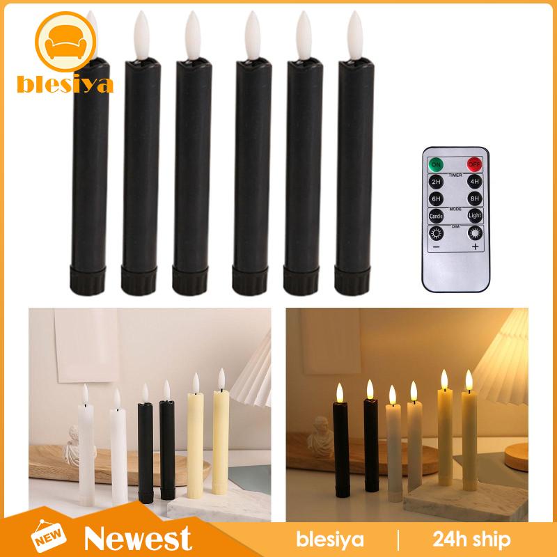 Bộ 6 Nến Đèn LED 3D Không Lửa Kèm Điều Khiển Từ Xa Trang Trí Bàn Tiệc Cưới / Valentine