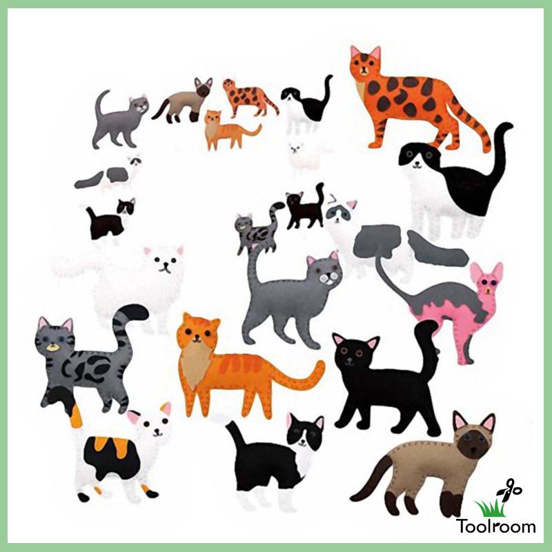 Bộ Dụng Cụ May Vá Thủ Công Bằng Vải Nỉ Hình Động Vật DIY Dành Cho Trẻ Em