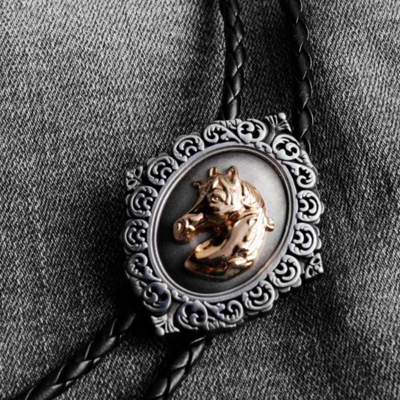 Cà Vạt Đầu Ngựa 3D Phong Cách Cao Bồi Phương Tây Cho Nam Và Nữ