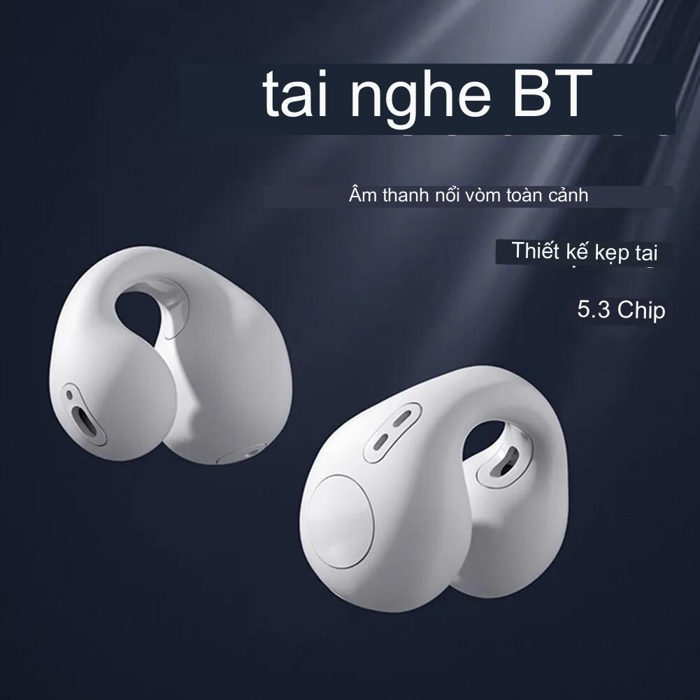 Tai nghe bluetooth Air 6 không dây 1 tai dẫn âm xương bông tai thể thao âm trầm HiFi thời lượng sử dụng bao lâu siêu bền
