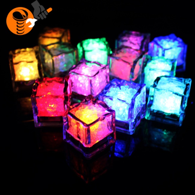 [COD] Ly Uống Rượu Có Đèn LED Phát Sáng Hình Viên Đá Cho Tiệc Cưới / Quán Bar / Lễ Hội