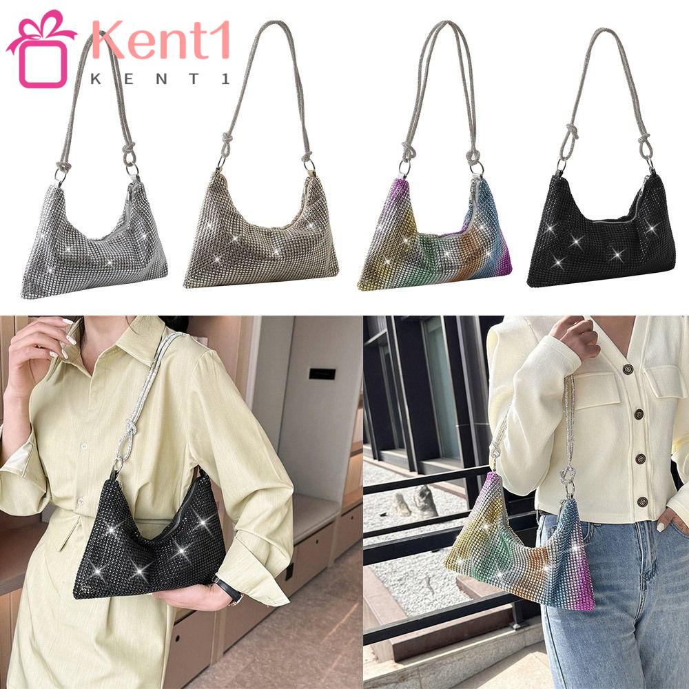 KENT1 Ví Cầm Tay Đính Kim Cương Giả Lấp Lánh Sang Trọng Cho Nữ