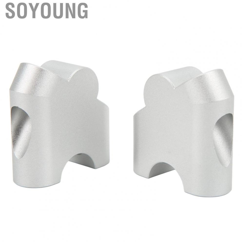 Soyoung Motorcycle Handlebar Riser  Easy Installation Tough High Strength Aluminium Alloy Clamp for