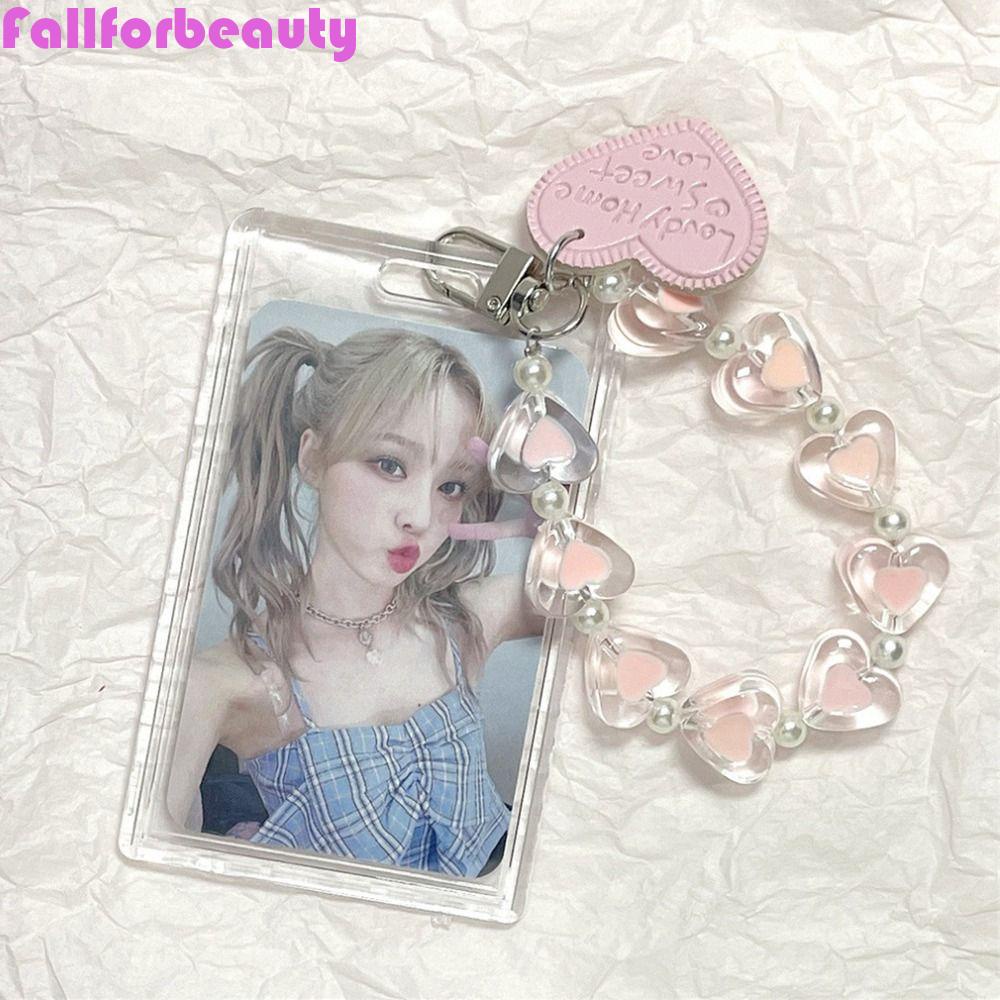 FALLFORBEAUTY Móc Chìa Khóa / Thẻ Ảnh Kpop Họa Tiết Hoạt Hình Bươm Bướm Độc Đáo Cho Nữ Giá Đỡ