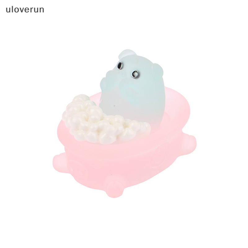 Set 2 Phụ Kiện Trang Trí Điện Thoại Hình Chú Heo Trong Bồn Tắm Bằng Nhựa Phát Quang DIY