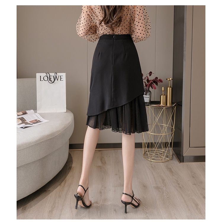 Chân Váy Đen Dáng Chữ A Lưng Cao Thiết Kế Độc Đáo Thời Trang Cho Nữ