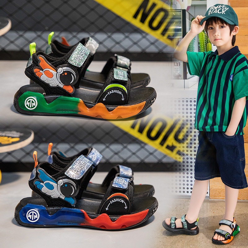 Sandal Thể Thao Đế Mềm Thời Trang Mùa Hè Hàn Quốc 2023 Cho Bé Trai