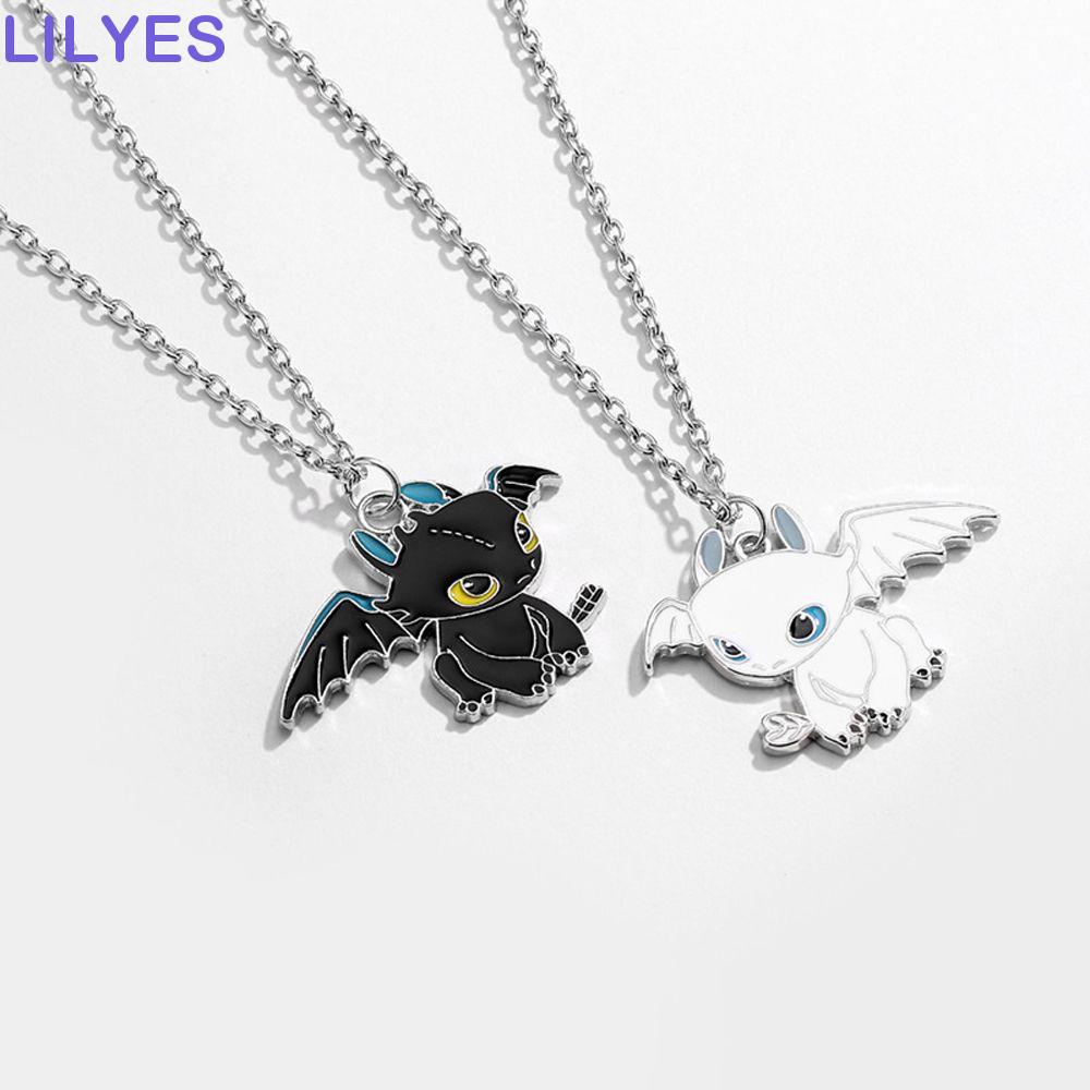 LILYES Vòng cổ Mặt Rồng Hoạt Hình Thời Trang Cho Cặp Đôi