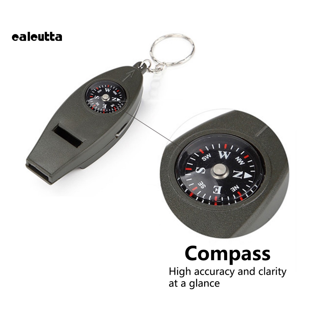 Còi Thổi Khẩn Cấp 4 Trong 1 Tích Hợp La Bàn Và Nhiệt Kế Đa Năng Tiện Dụng