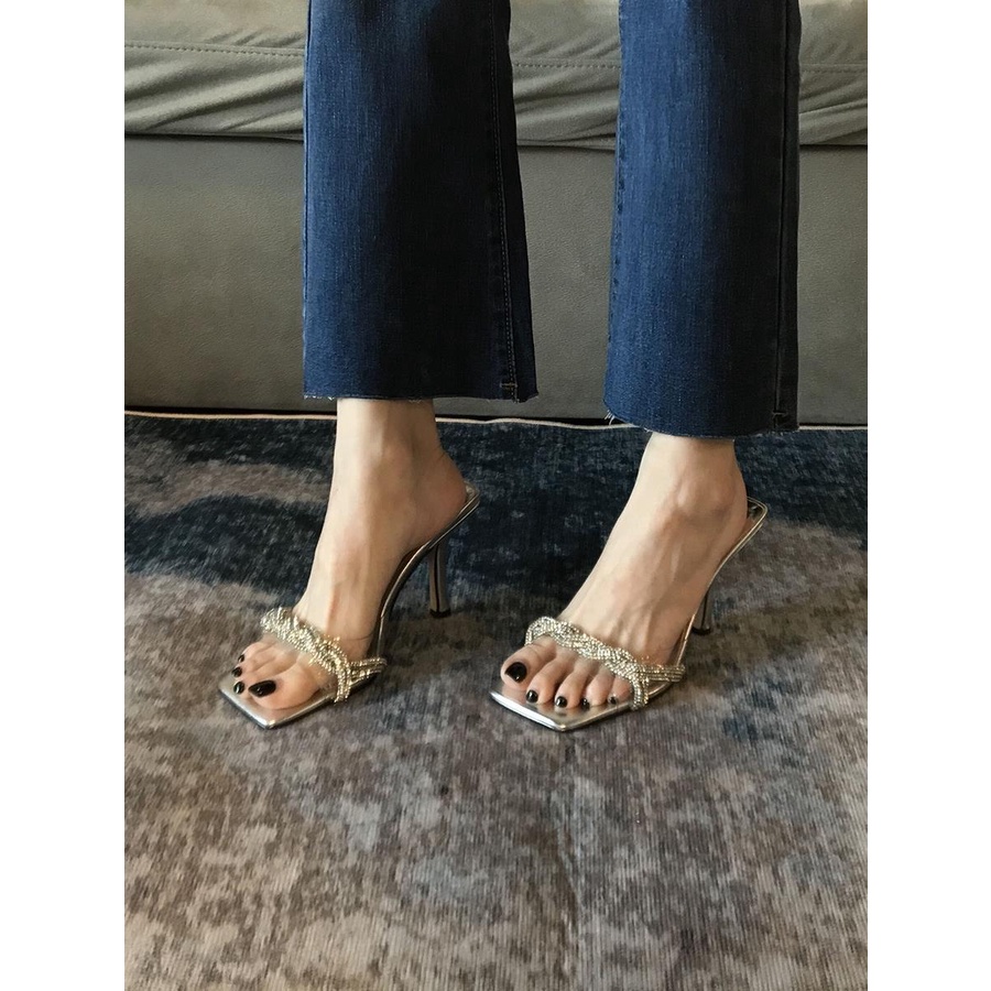 Aès dép sandal nữ đế cao giày cao gót nữ đi chơi giày sandal cao gót mũi hở 2023NEW mẫu mới 29z23071012