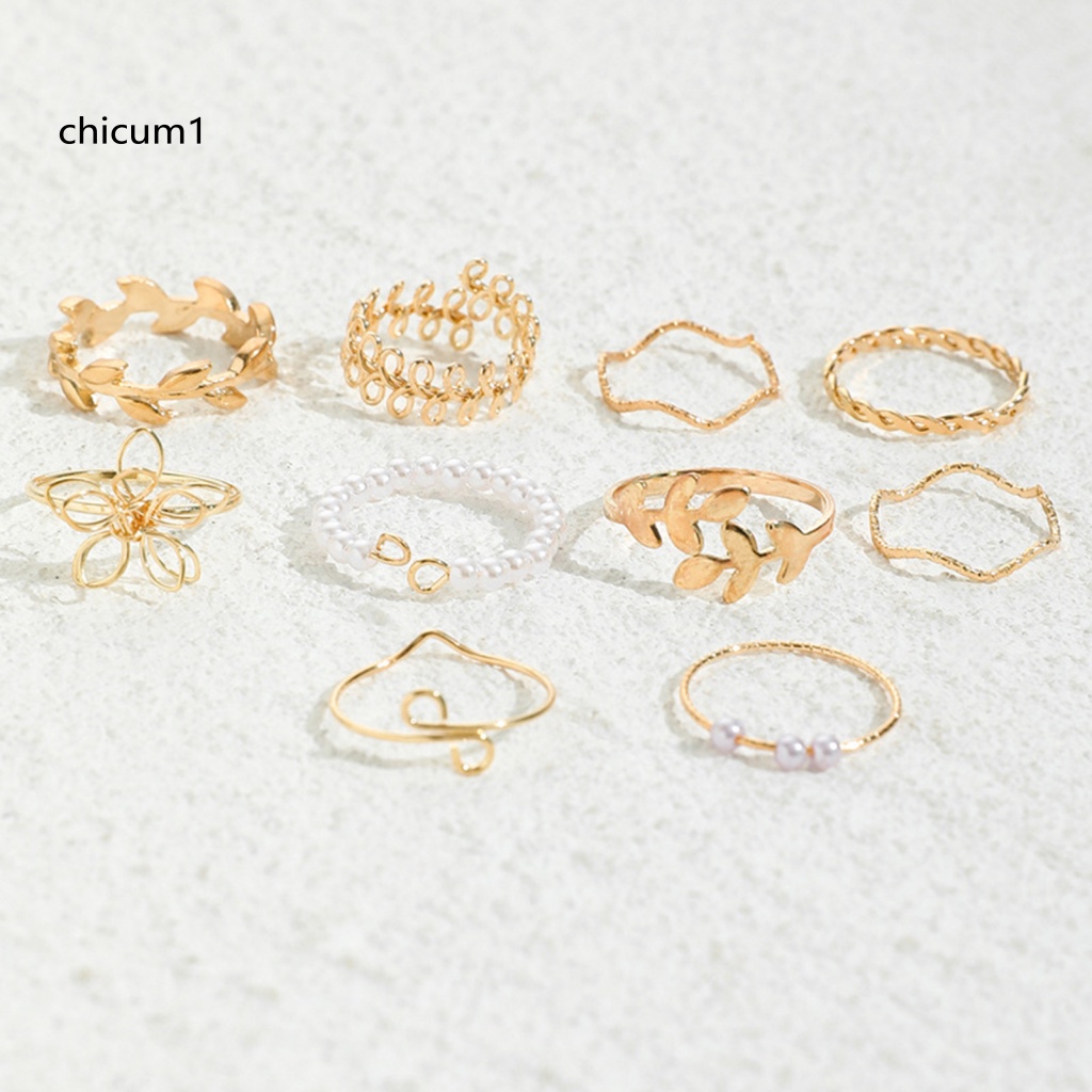 Set 10 Nhẫn Đeo Khớp Ngón Tay Phong Cách Bohemian