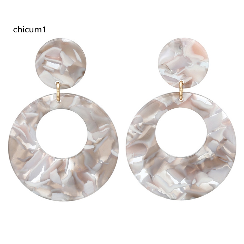 Khuyên Tai Hình Tròn Rỗng Phong Cách Vintage Cho Nữ