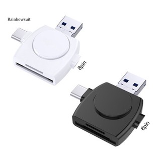 Đầu Đọc Thẻ Nhớ OTG 4 Trong 1 Mini USB / Micro USB / 8 Pin / Type-C TF / Memory Cho Android