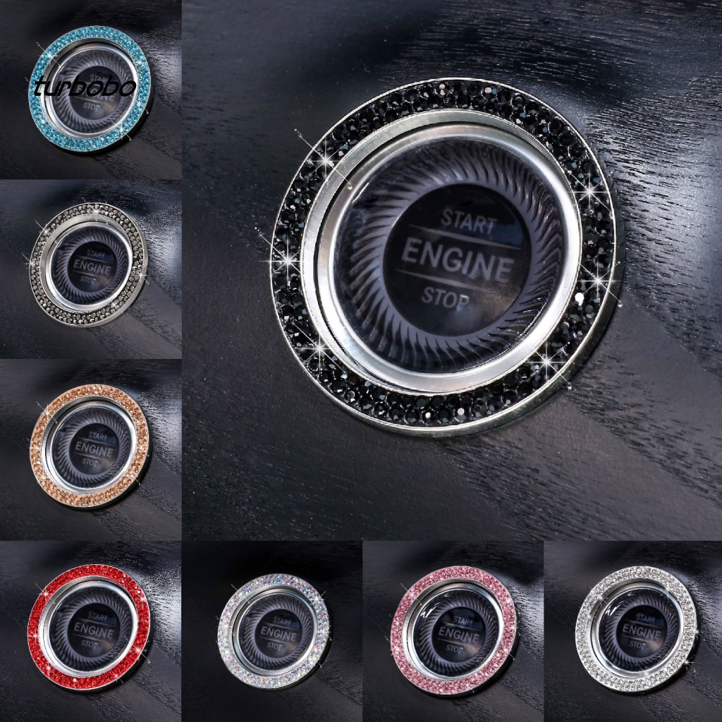 Vỏ Bọc Nút Nhấn Khởi Động Xe Hơi Đính Đá Sang Trọng