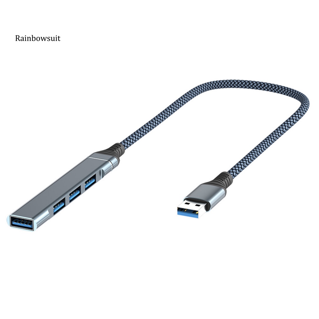 Hub Cắm Sạc Usb Siêu Mỏng Tốc Độ Cao Bằng Hợp Kim Nhôm 4 Trong 1 Tiện Dụng Cho Laptop / Máy Tính