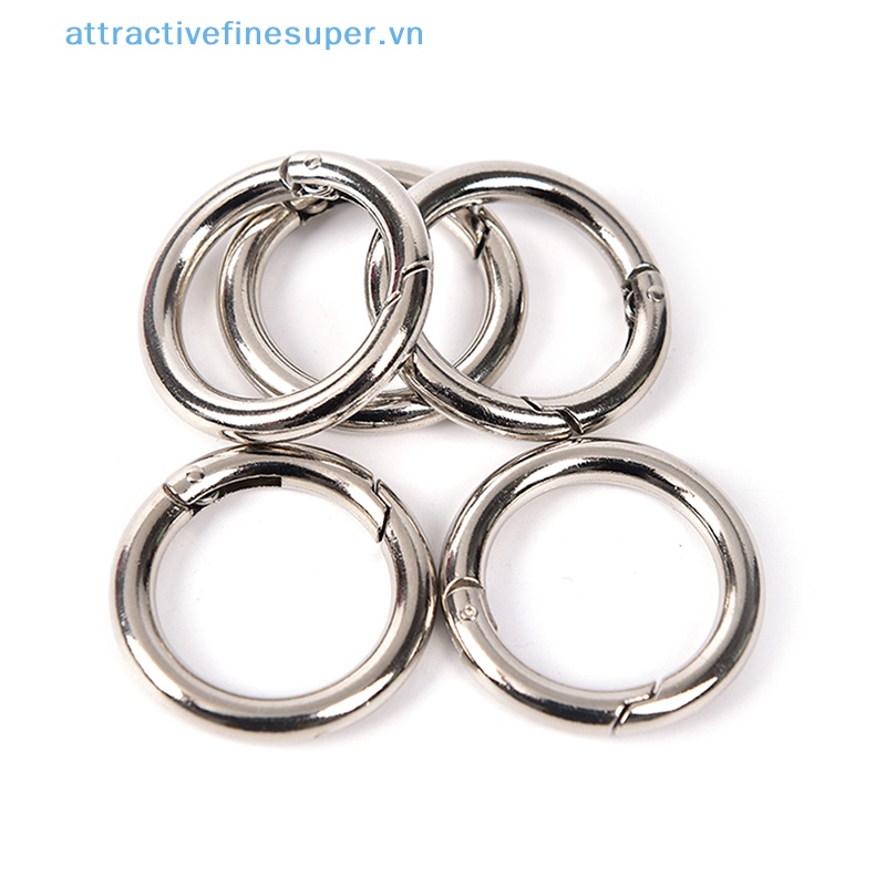 Afs Set 5 Móc Khóa Tròn Bằng Kim Loại 35mm