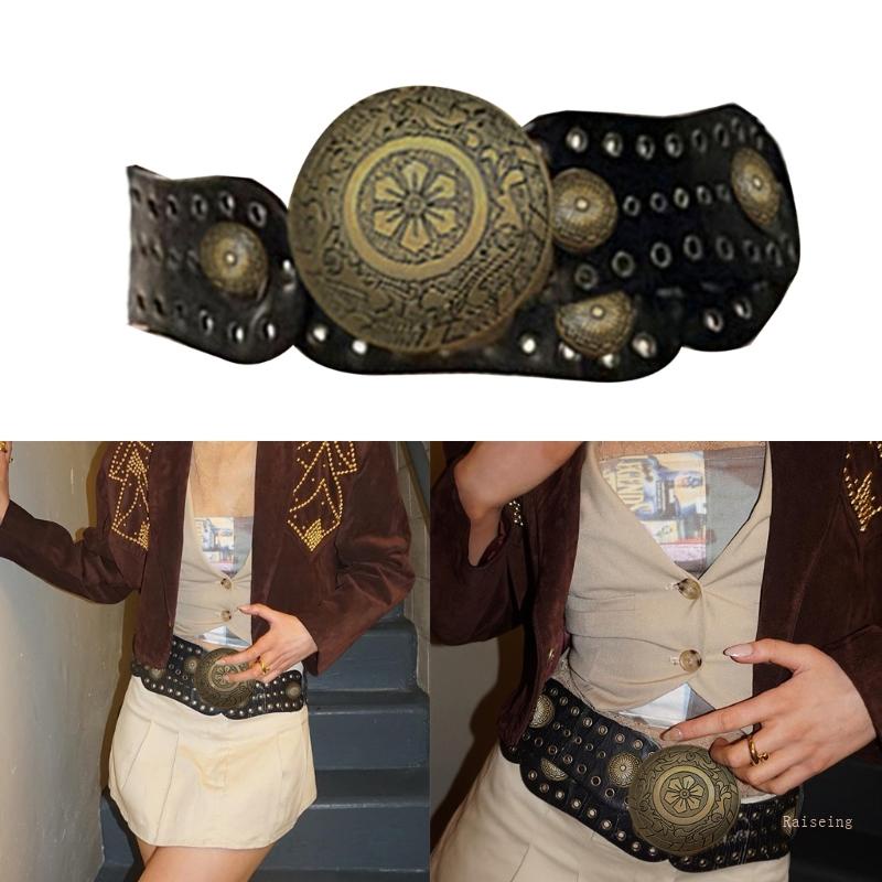 Thắt Lưng Khóa Tròn Điều Chỉnh Được Phong Cách Phương Tây Cho Nam