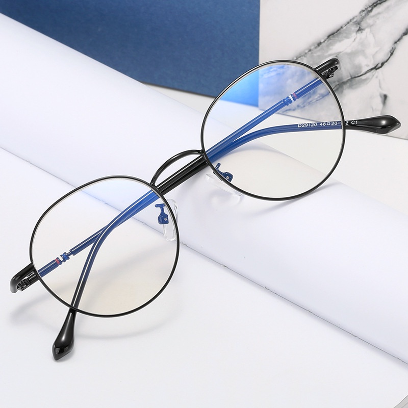 Kính Gọng Tròn Kim Loại VIENDO Chống Tia UV Chống Bức Xạ Chống Ánh Sáng Xanh Thời Trang kính đổi màu khi ra nắng Cho Nam Và Nữ(có thể cắt cận thị ống kính)