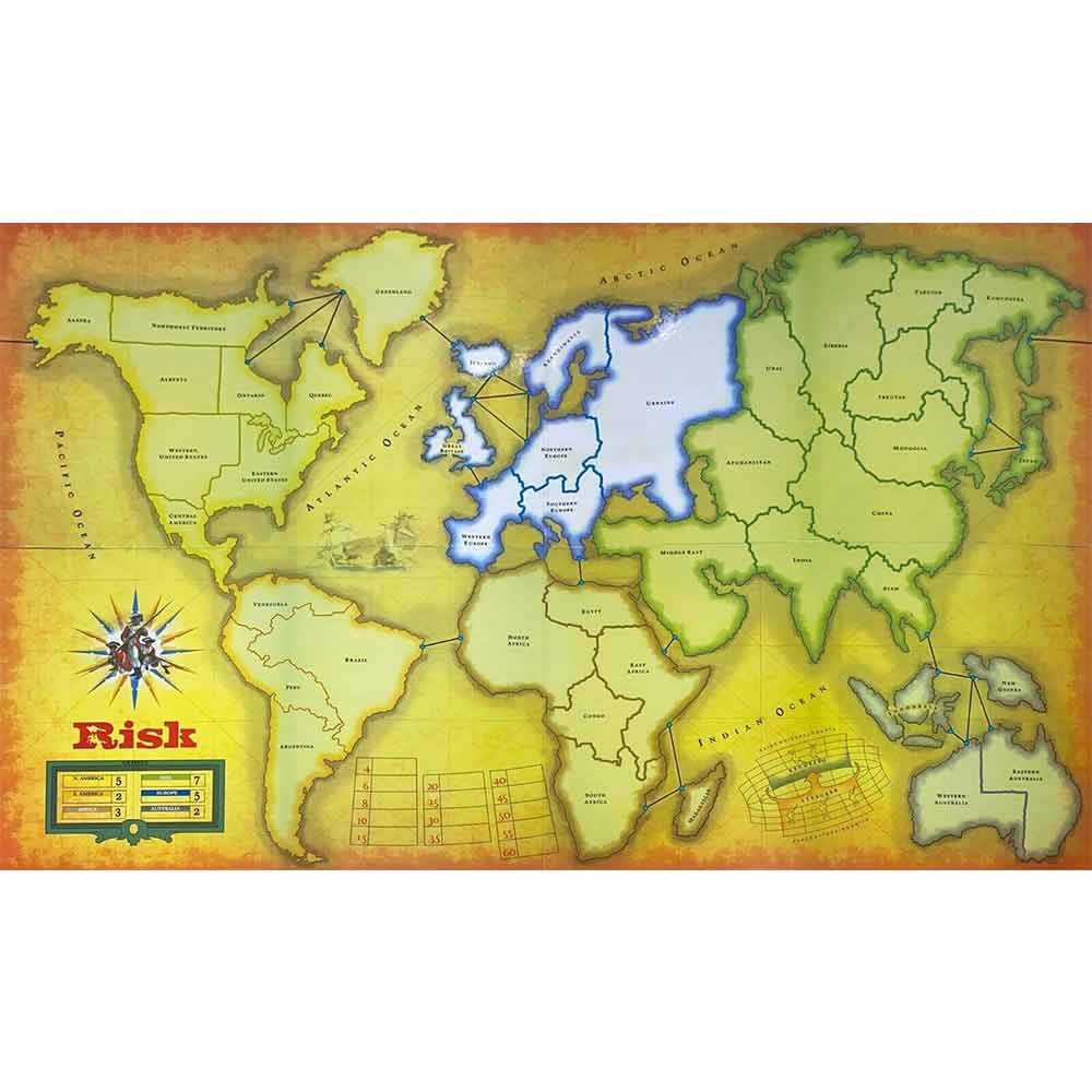 Board game RISK card risk Parker Brothers card game suitable for 2 or 6 players board game