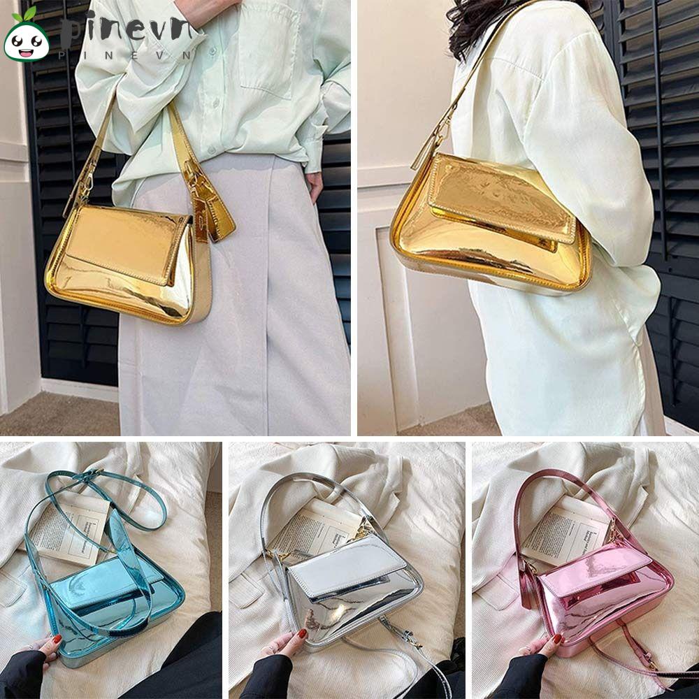 PINEVN Túi Xách Da PU Bóng Thời Trang Cho Nữ