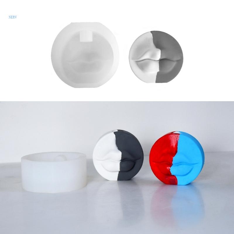 Khuôn Làm Giá Đỡ Nến Hình Đôi Môi 3D Bằng Silicon Độc Đáo Trang Trí Tiệc Valentine