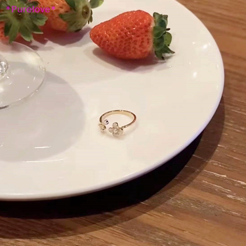 Nhẫn Hở Hình Hoa Đính Ngọc Trai Nhân Tạo Thời Trang Dành Cho Nữ Mới