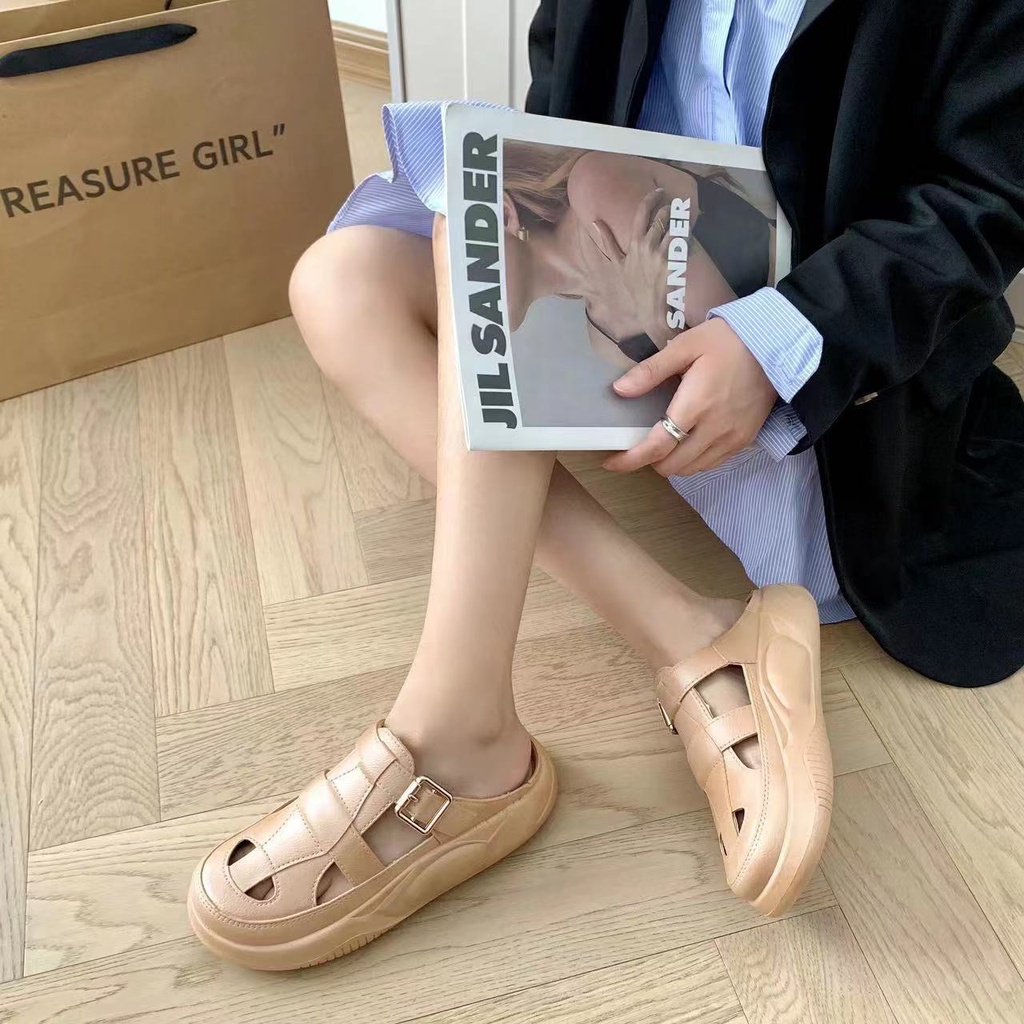 Dép Sandal Đế Dày Thời Trang Đi Biển Mùa Hè Cho Nữ