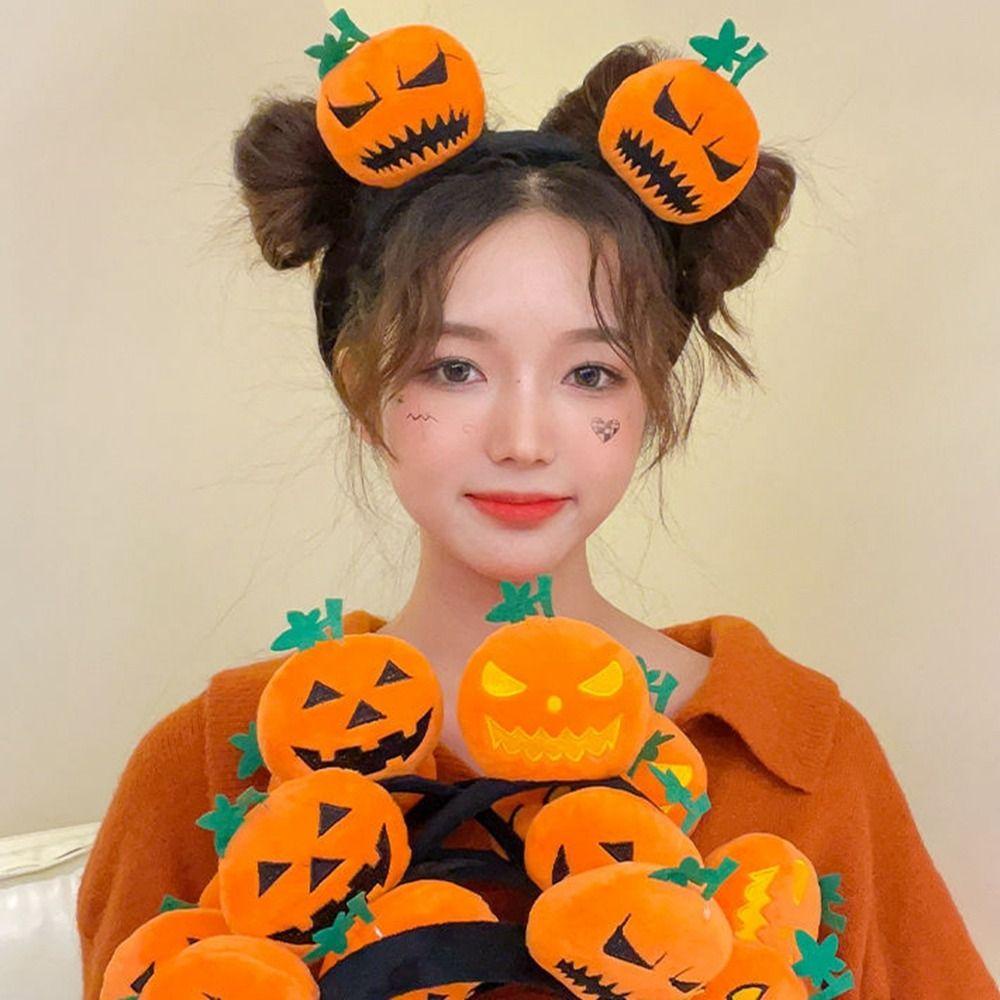 OCEANMAP Băng Đô Cài Tóc Họa Tiết Bí Ngô Hoạt Hình Phong Cách Halloween
