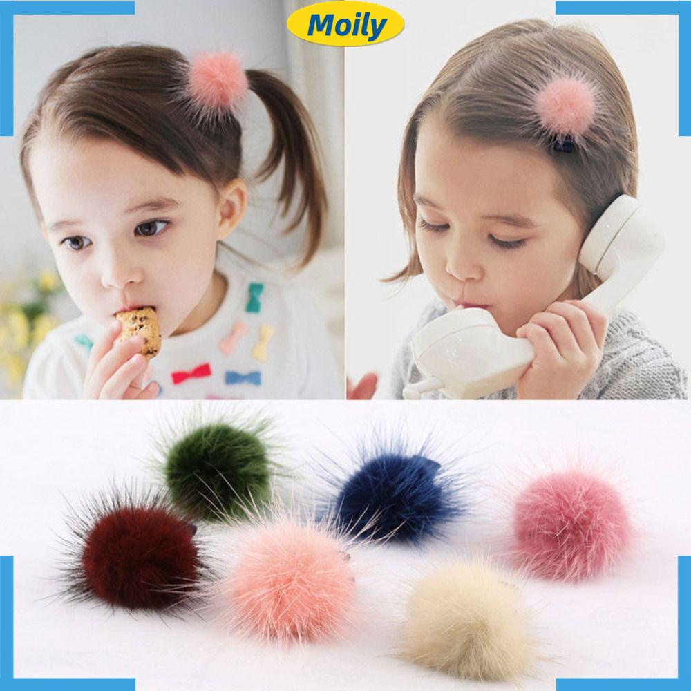 MOILYVN Kẹp TóC PhốI Lông Dễ Thương Cho Bé GáI