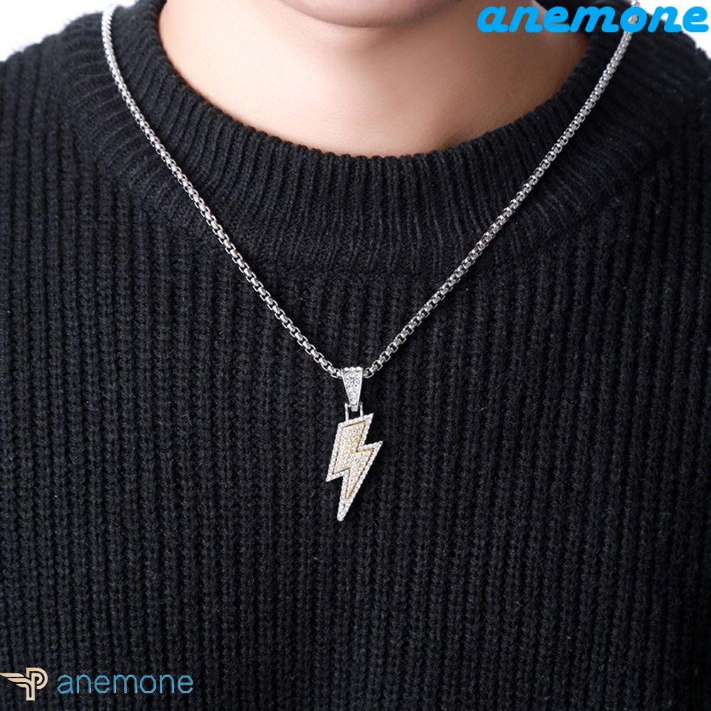 ANEMONE Vòng cổ Thép Titan Đính Đá Thời Trang Cá Tính Cho Nam Nữ