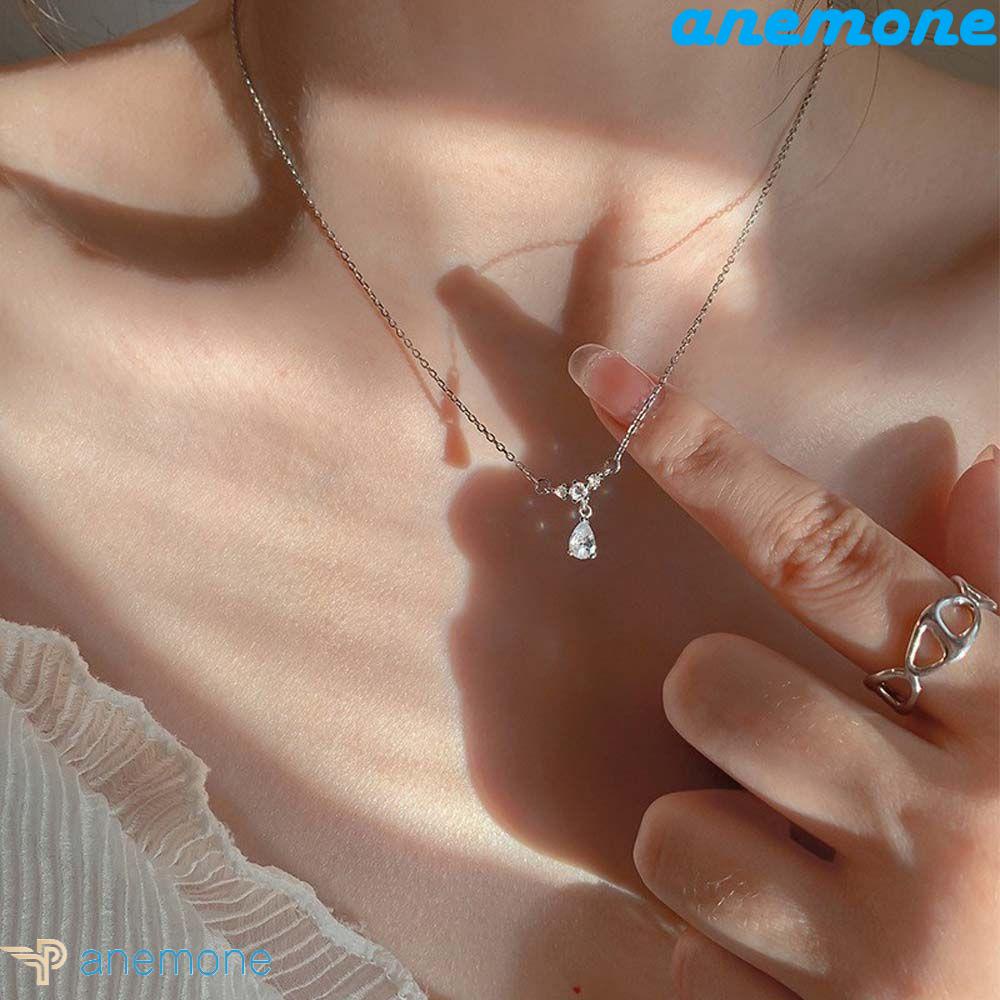 Vòng Cổ Choker Chất Liệu Hợp Kim Đính Đá Lấp Lánh Phong Cách Hàn Quốc