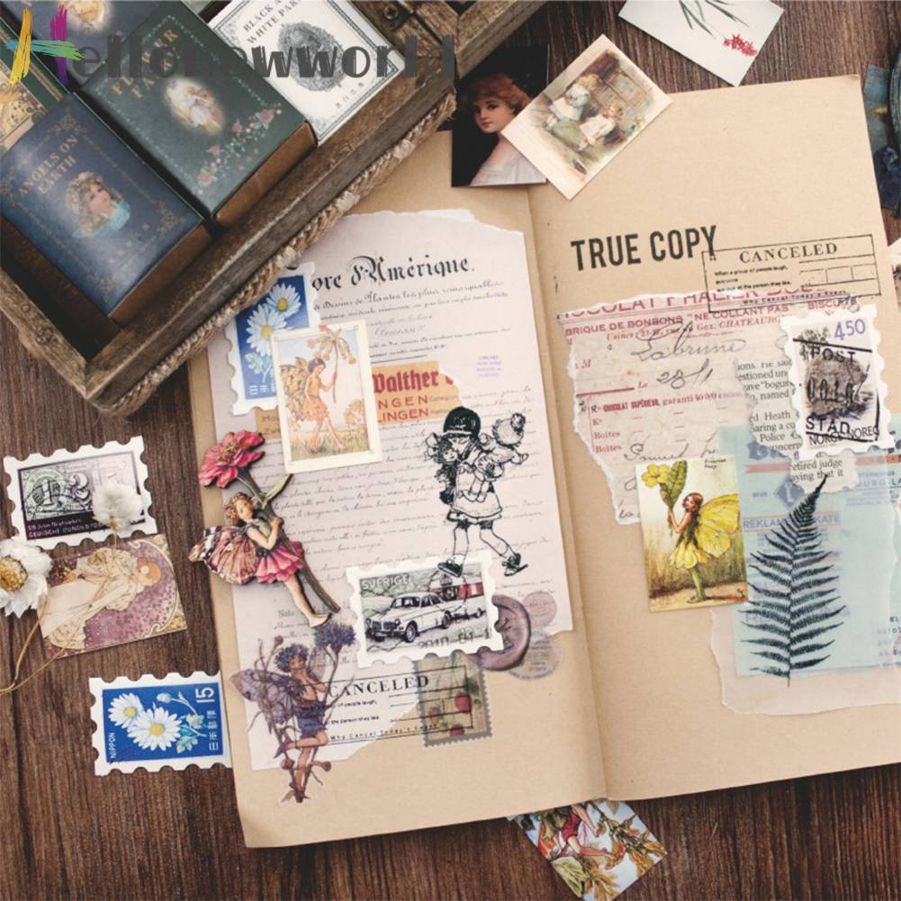 Con Dấu Giấy Kraft Phong Cách Retro Trang Trí Sổ Tay