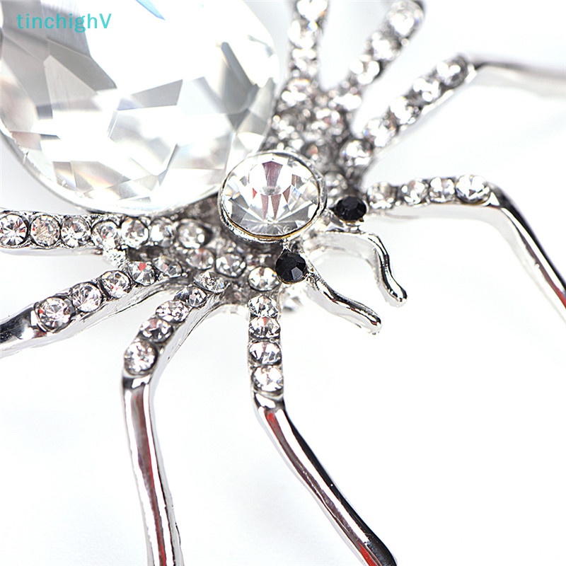 [TinchighV] Ghim Cài Áo Hình Nhện Mạ Bạc Đính Pha Lê Thanh Lịch Thời Trang [Mới]