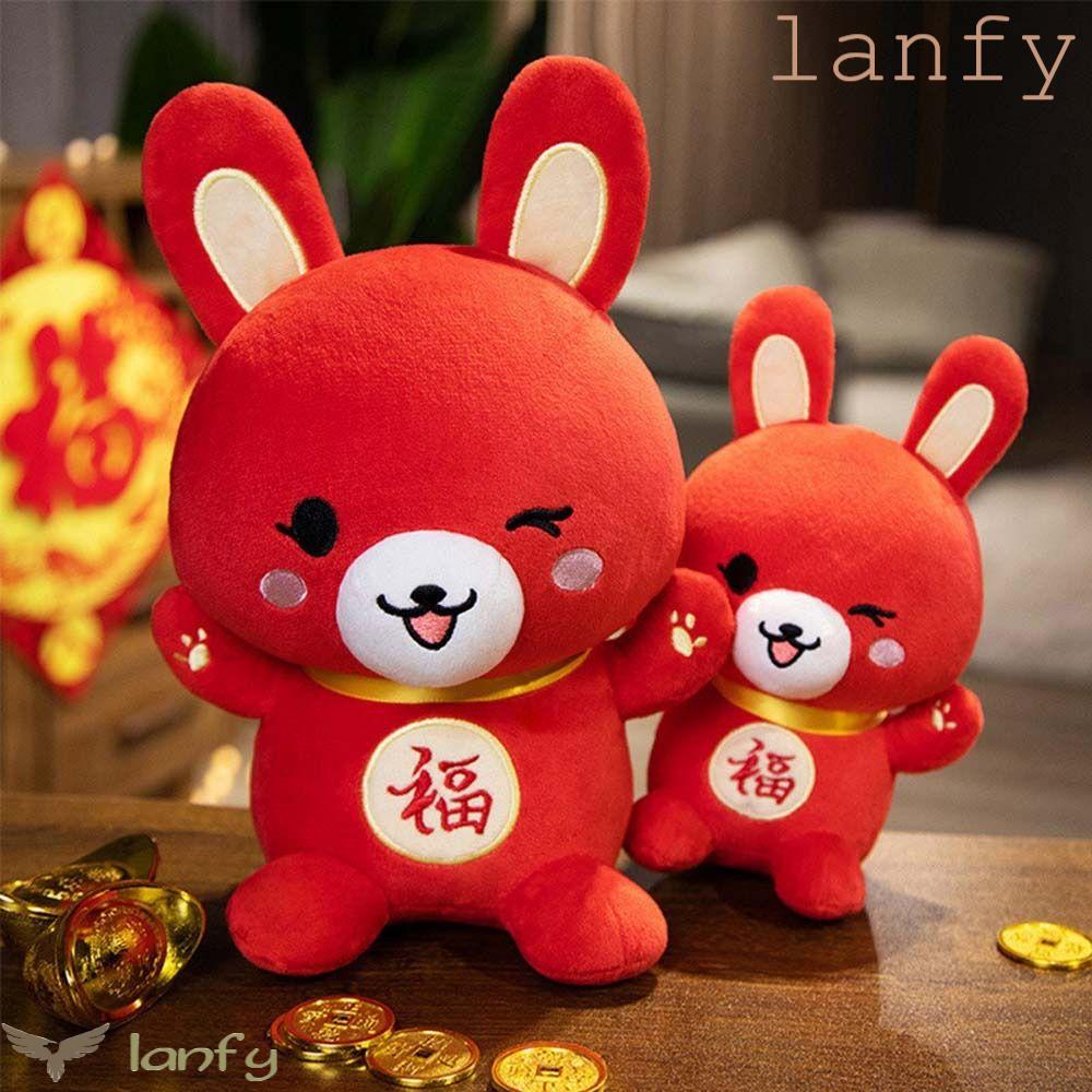 LANFY Thú Nhồi Bông Hình Thỏ Dễ Thương Cho Năm Mới