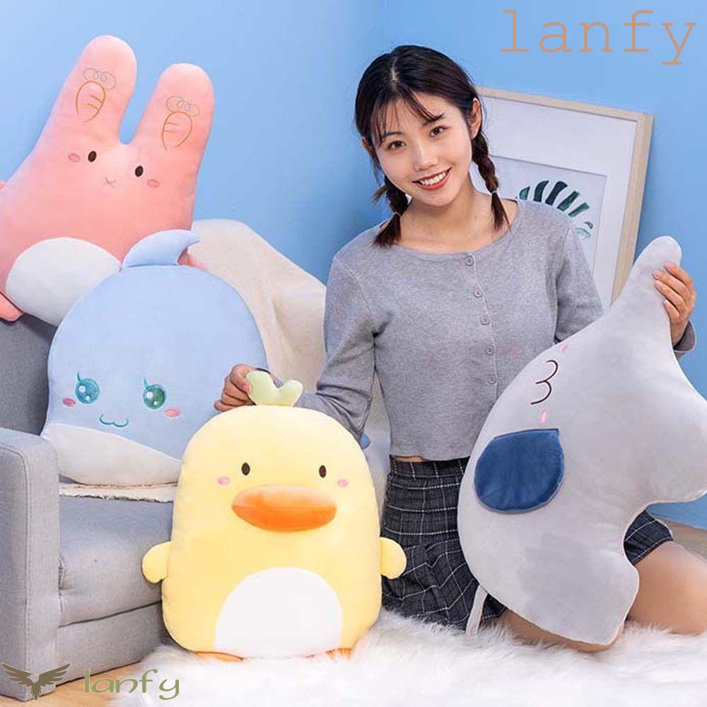 LANFY Thú Nhồi Bông Hình Cá Voi Vịt Vàng / Cá Voi Dễ Thương Trang Trí Nhà Cửa